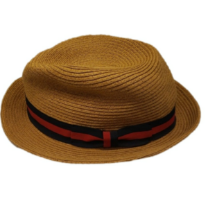 TALULA Sun Hat 100% Paper Straw Red Blue Ribbon Small